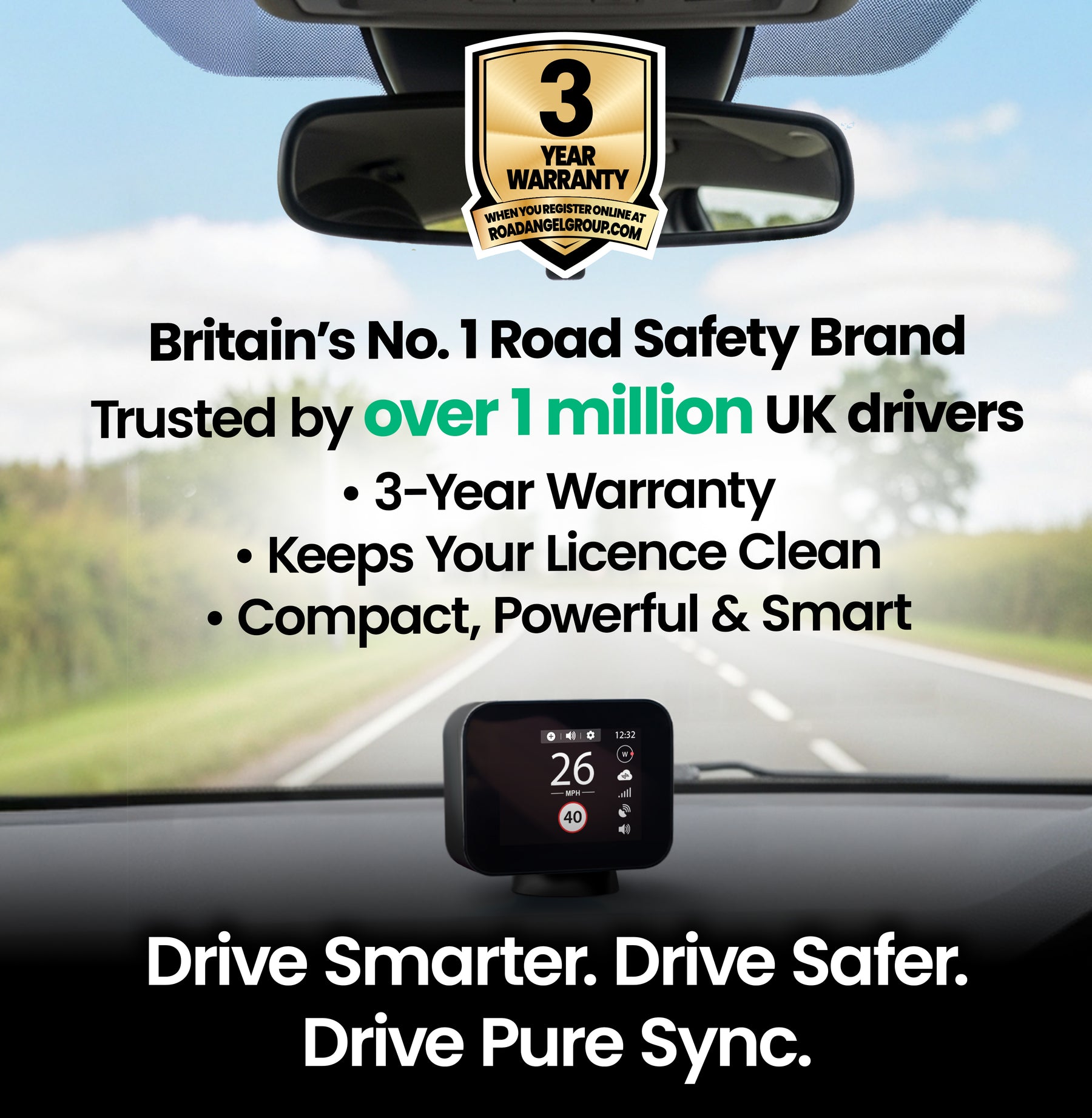 Pure Sync - Smart Road Safety & Speed Awareness Assistant with Camera Alerts (For Existing Pure Customers)