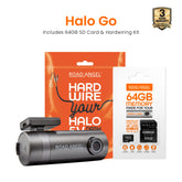 Road Angel Halo Go Compact Dash Cam with 64GB SD Card & Hardwiring Kit Bundle