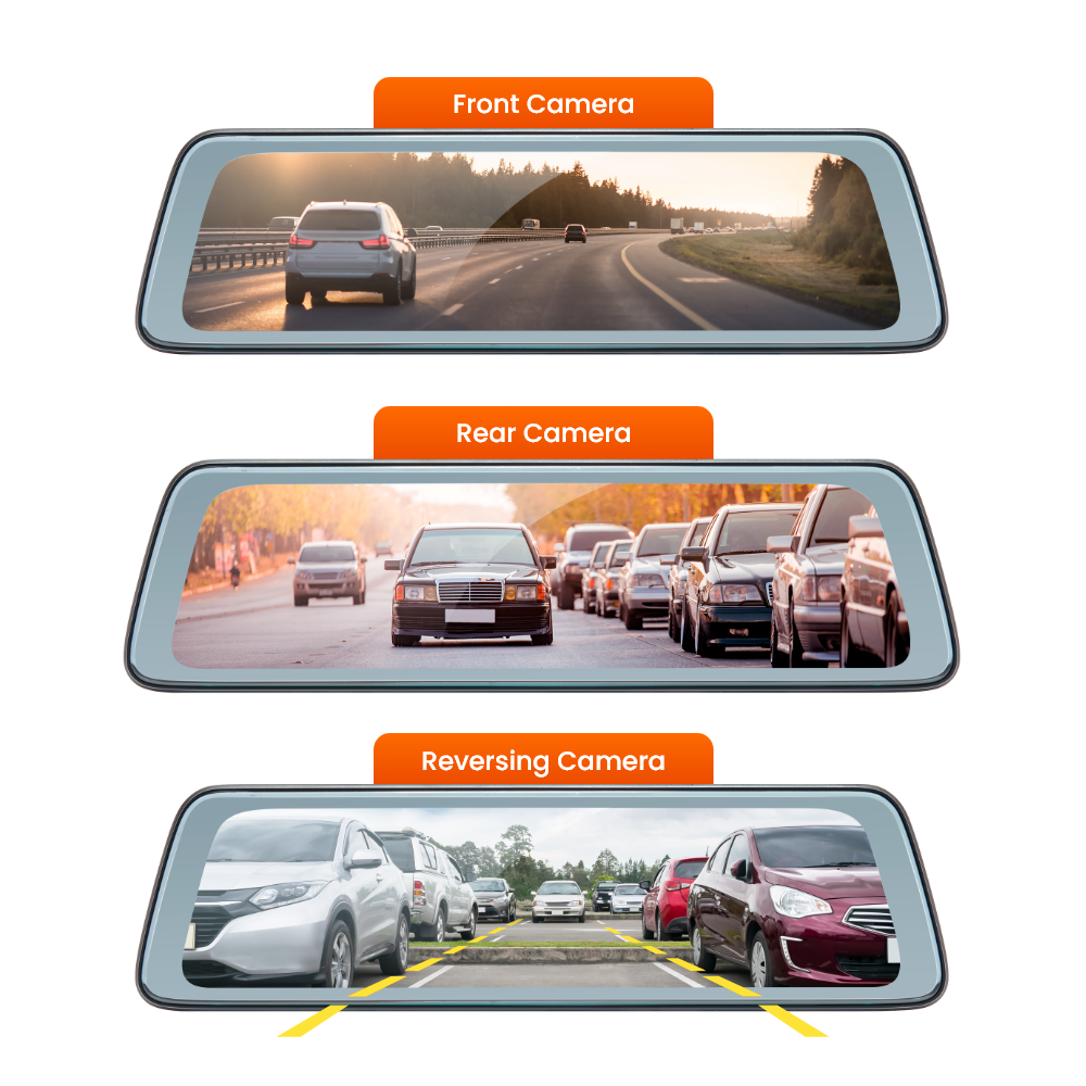 Bath Rugby - Road Angel Halo View Rear View Mirror and Dash Cam with Free SD Card & Hardwiring Kit