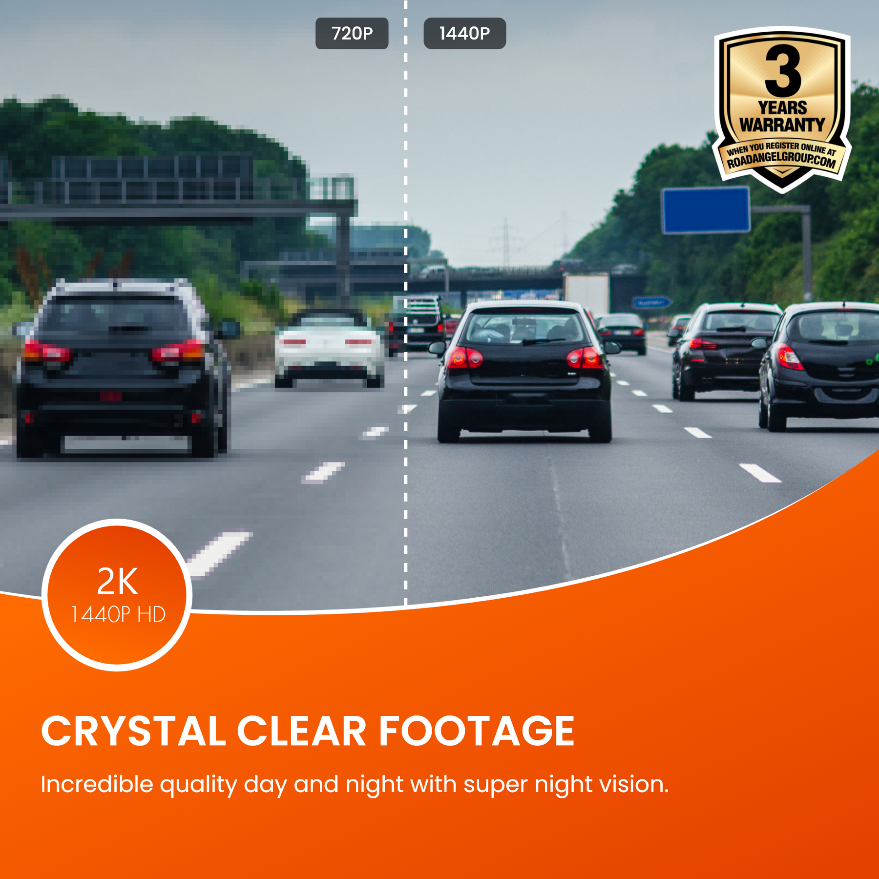 NEW - Road Angel Halo Drive 2 1440p QHD Dash Cam (Now Type C )