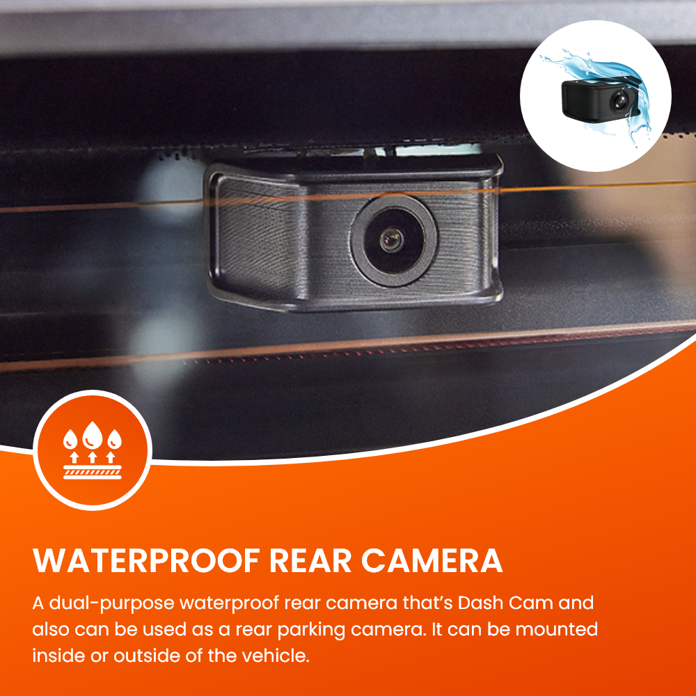 Bath Rugby - Road Angel Halo View Rear View Mirror and Dash Cam with Free SD Card & Hardwiring Kit