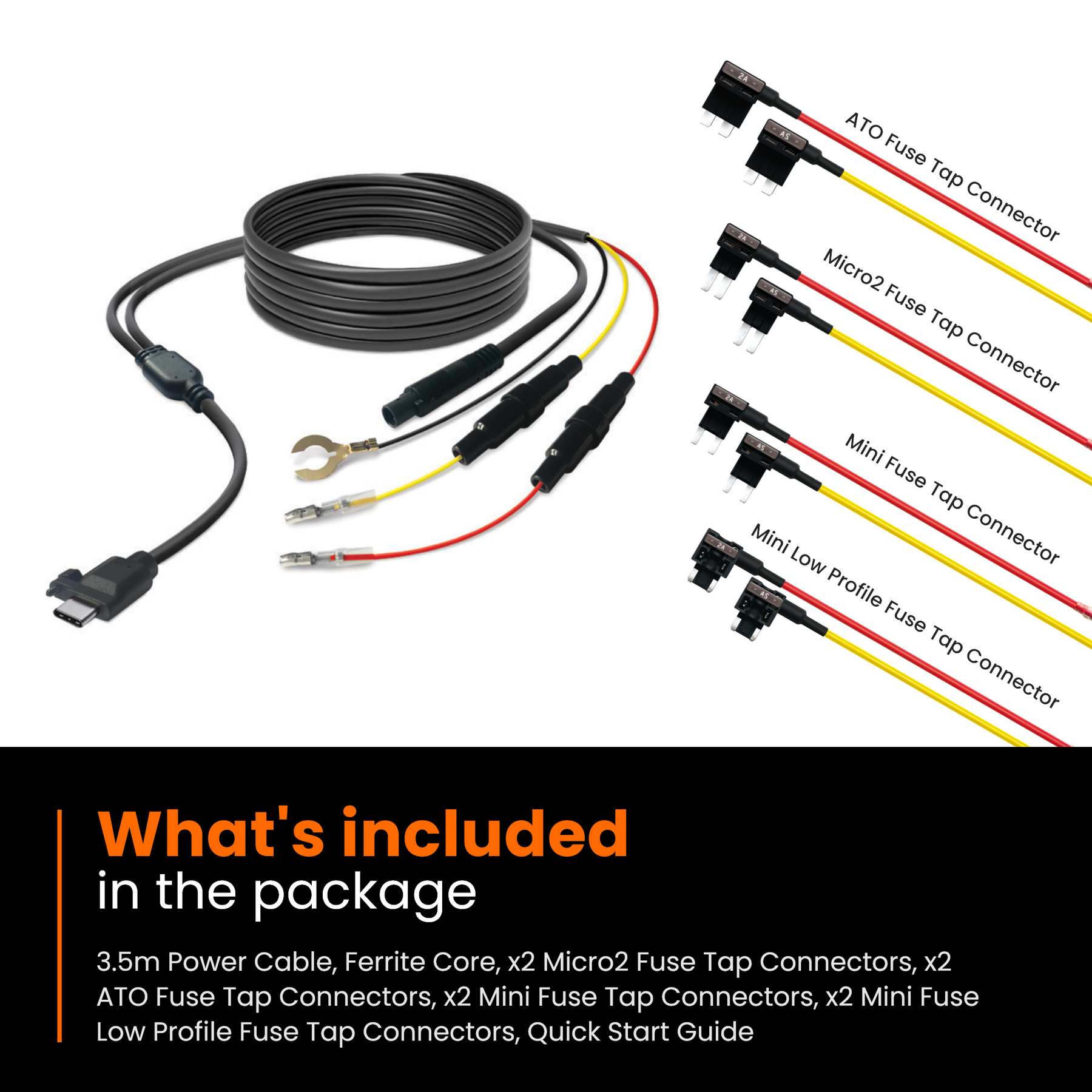 Road Angel Halo Dash Cam Hardwiring Kit - for Halo Pro