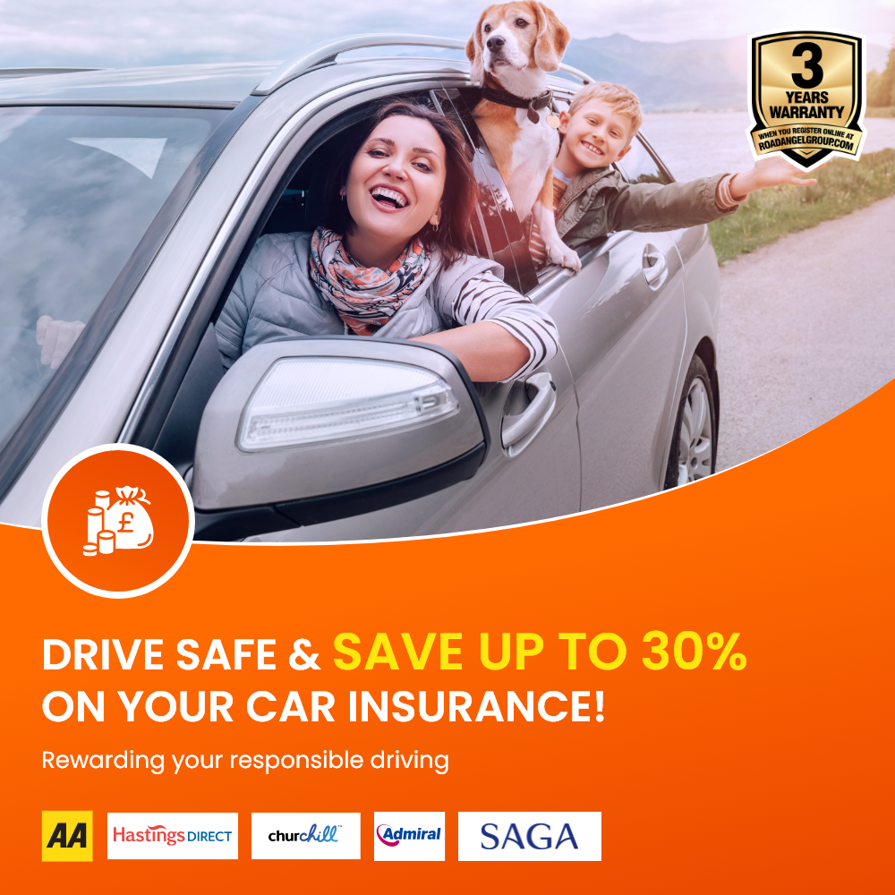 NEW - Road Angel Halo View 2 Rear View Mirror and Dash Cam with 64GB SD Card & Hardwiring Kit Bundle