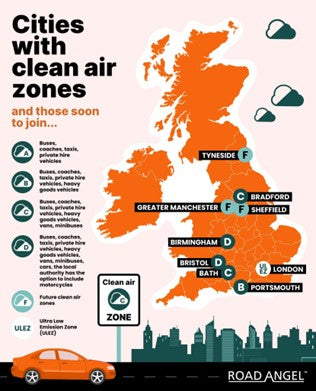 Three more UK cities introduce clean air zones