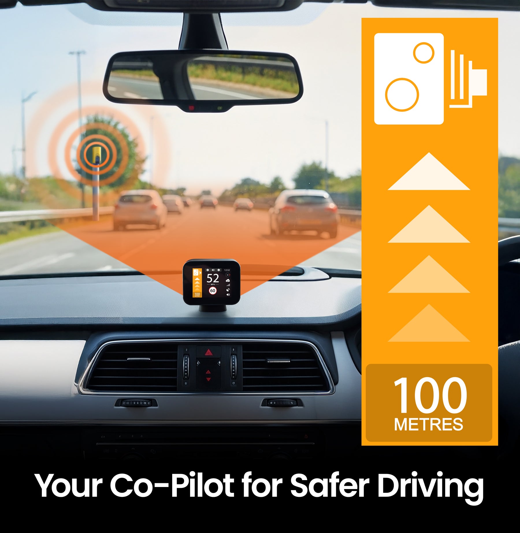 Pure Sync - Smart Road Safety & Speed Awareness Assistant with Camera Alerts 