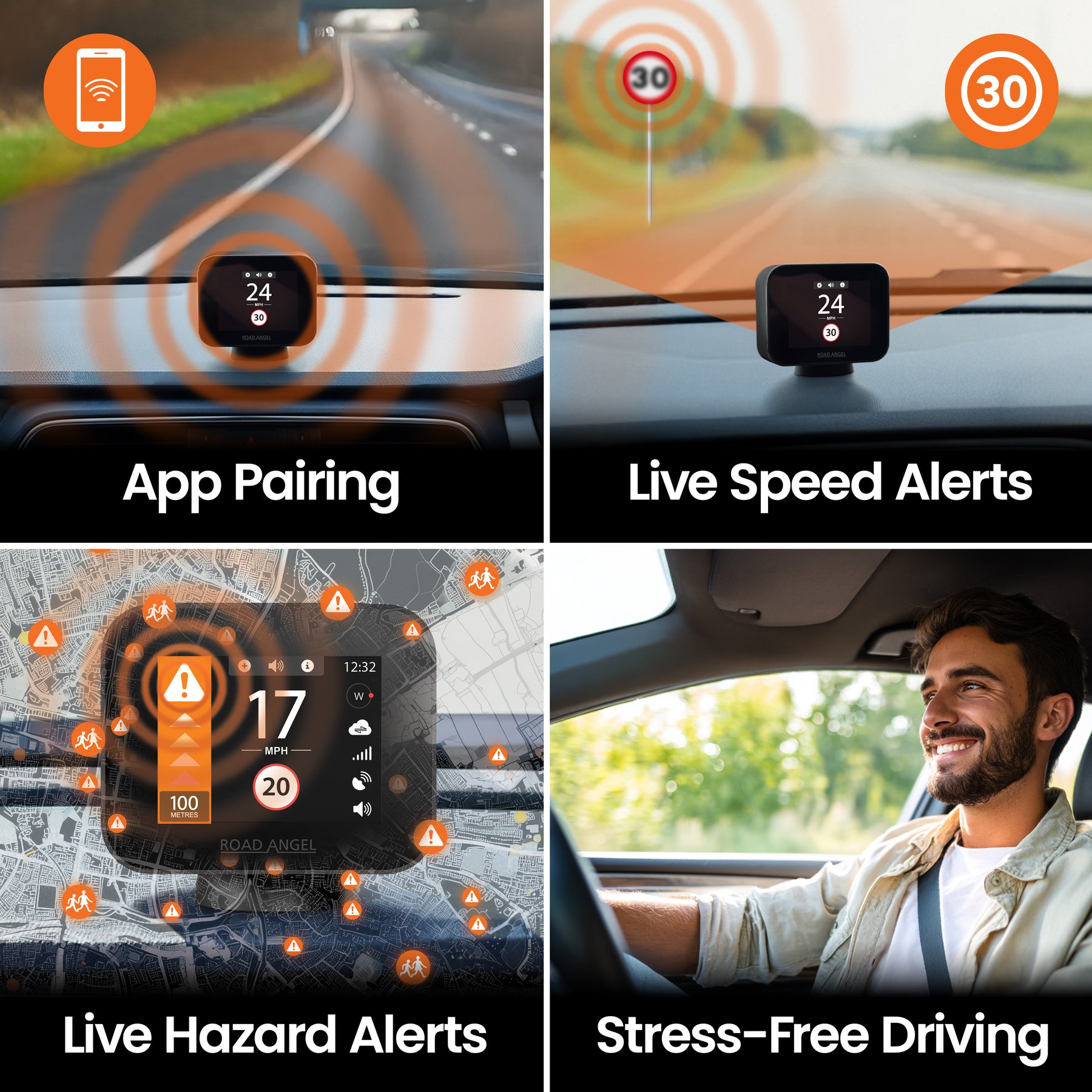 Pure Sync - Smart Road Safety & Speed Awareness Assistant with Camera Alerts 