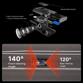 Road Angel Halo Pro 2K Front and 1K Rear Dash Cam with Dual Parking Mode