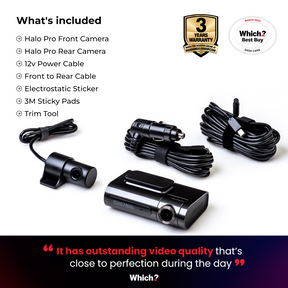 Road Angel Halo Pro 2K Front and 1K Rear Dash Cam with Dual Parking Mode