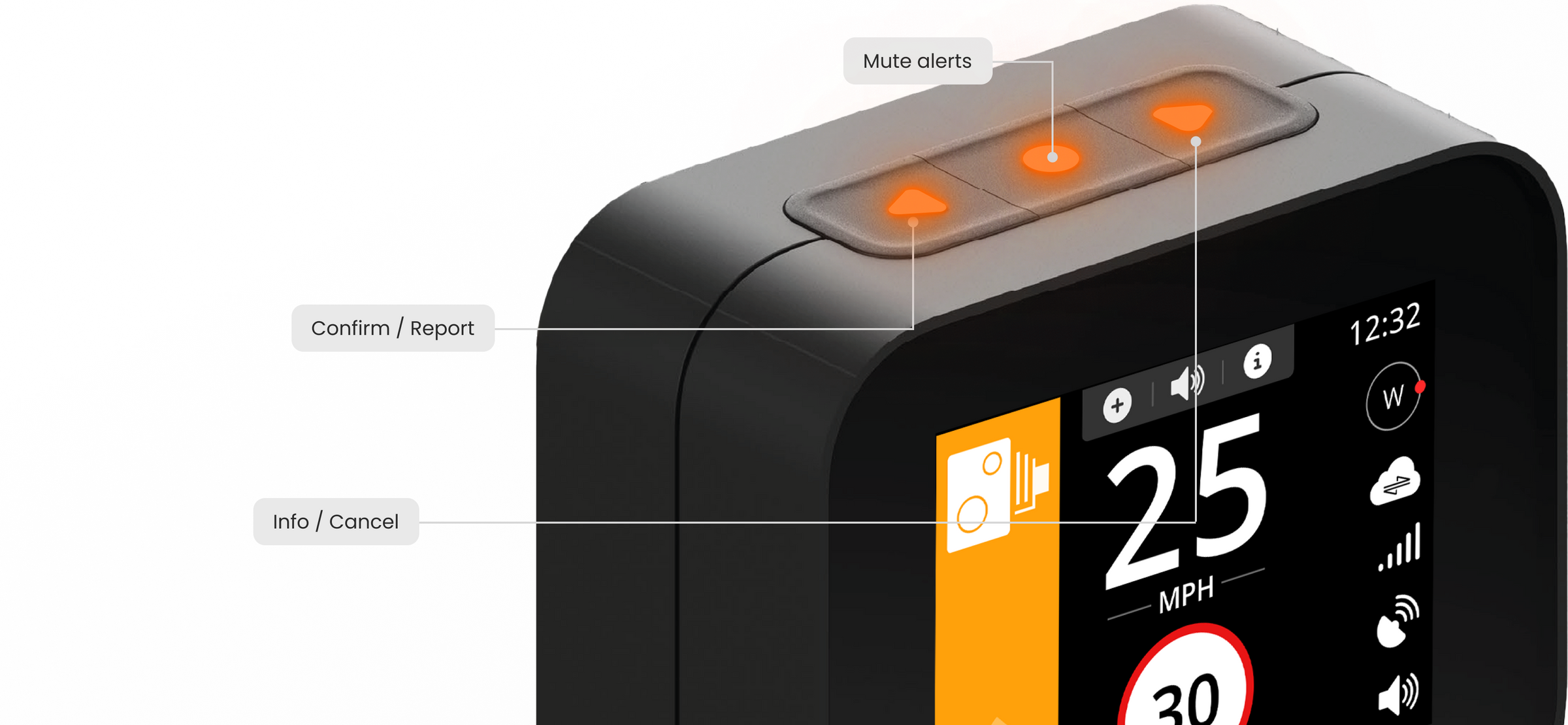 Road Angel Pure Sync - Smart Road Safety & Speed Awareness Assistant w ...
