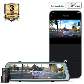 Road Angel Halo Vision 1440P Mirror Dash Cam with 10" LCD Touch Screen & Dual Parking Mode