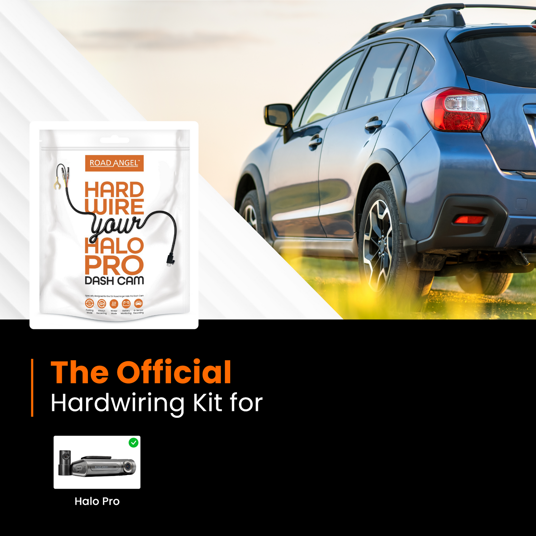 HWK12V - Road Angel Halo Dash Cam Hardwiring Kit - for Halo Pro