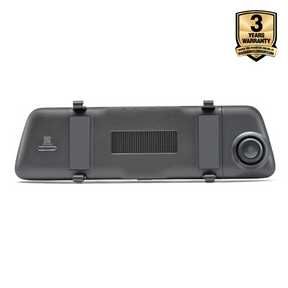 Road Angel Halo Vision Rear View Mirror and Dash Cam with 64GB SD Card & Hardwiring Kit Bundle