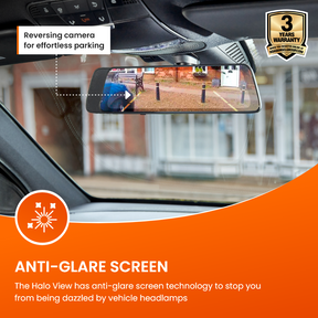 Bath Rugby - Road Angel Halo View Rear View Mirror and Dash Cam with Free SD Card & Hardwiring Kit