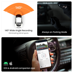 Road Angel Halo Drive 2K Compact Dash Cam with 64GB SD Card & Hardwiring Kit Bundle