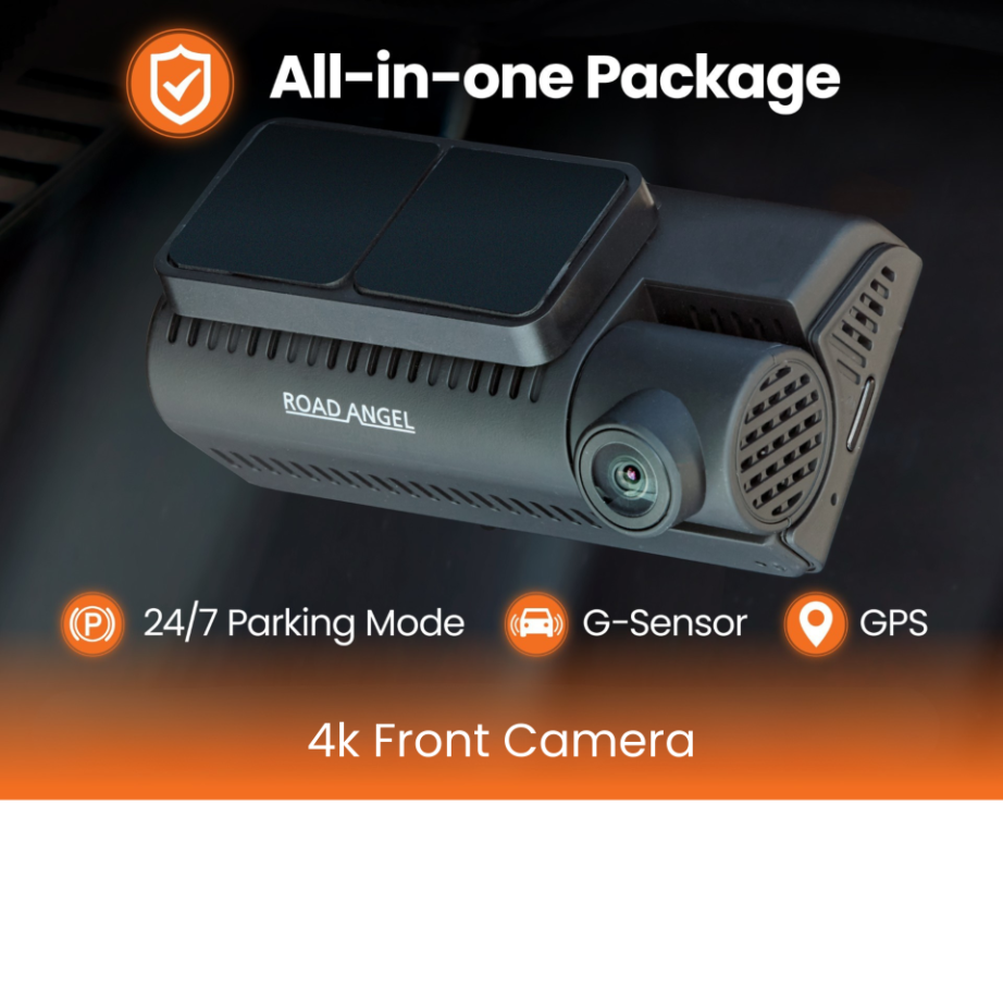 New - Road Angel Halo Edge 4K Single Dash Cam with Parking Mode & Quick Release Mounting